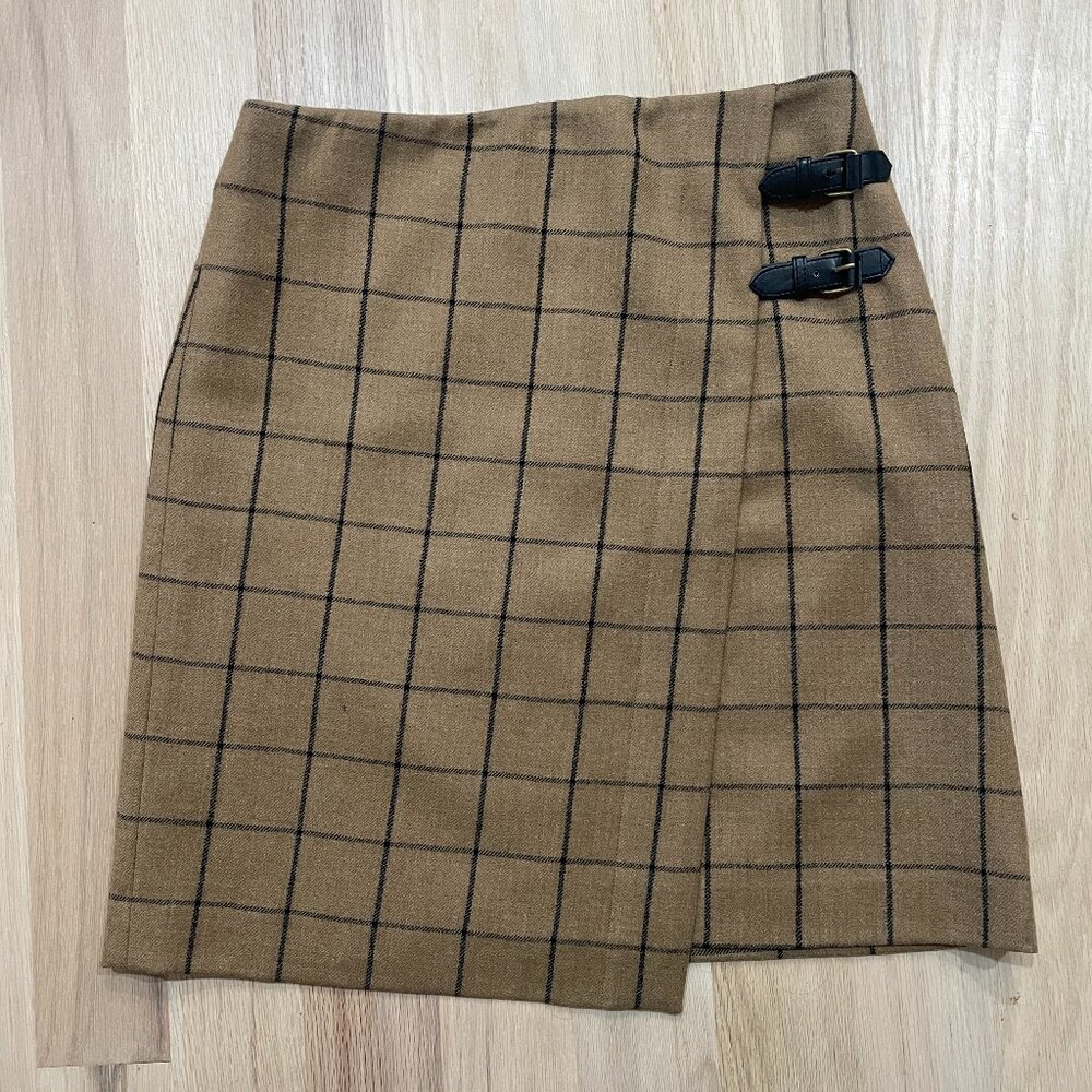 Brooks Brothers 100% Wool Plaid Wrap Skirt | Size 6